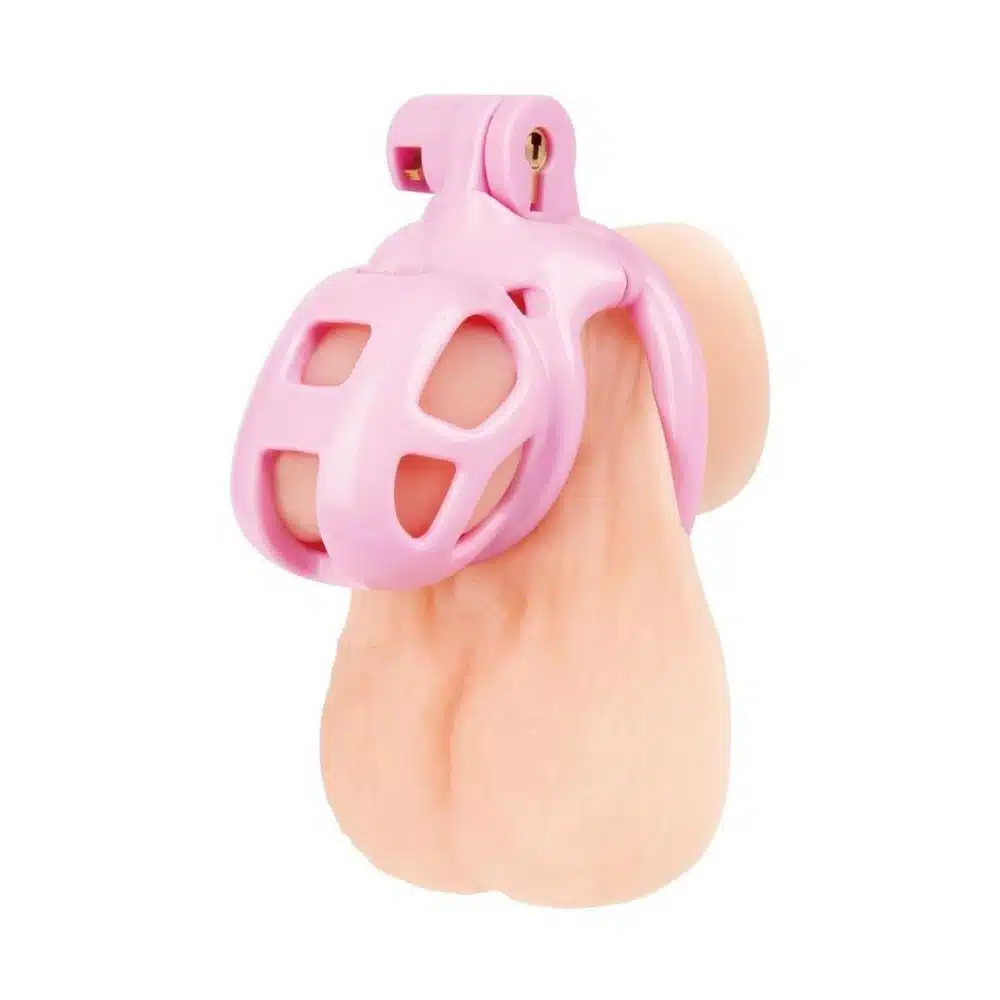 Blue Line Small Humiliation Chastity Cage  Pink