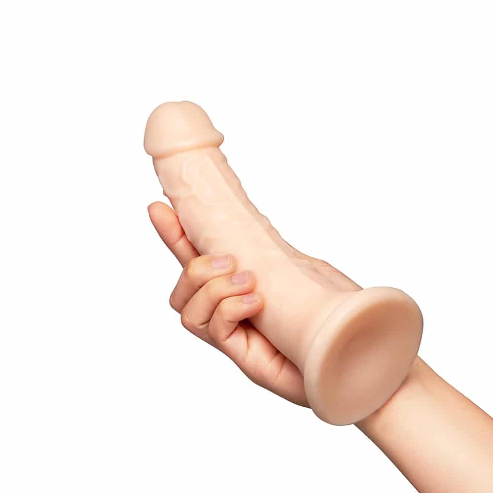 Together Tones Realistic Dildo with Suction Base 8in – Vanilla - thumbnail 2